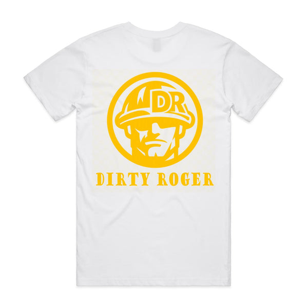 CAT YELLOW LOGO TEE — Dirty Roger Staple Tee